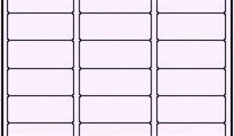 Label Template 1 X 2 5/8