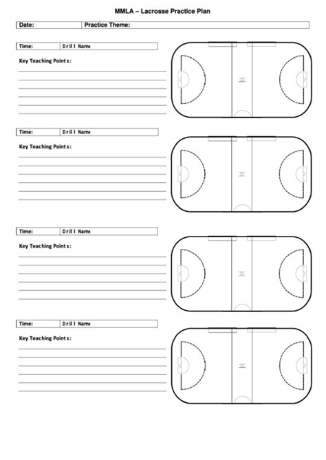 Lacrosse Practice Plan Template