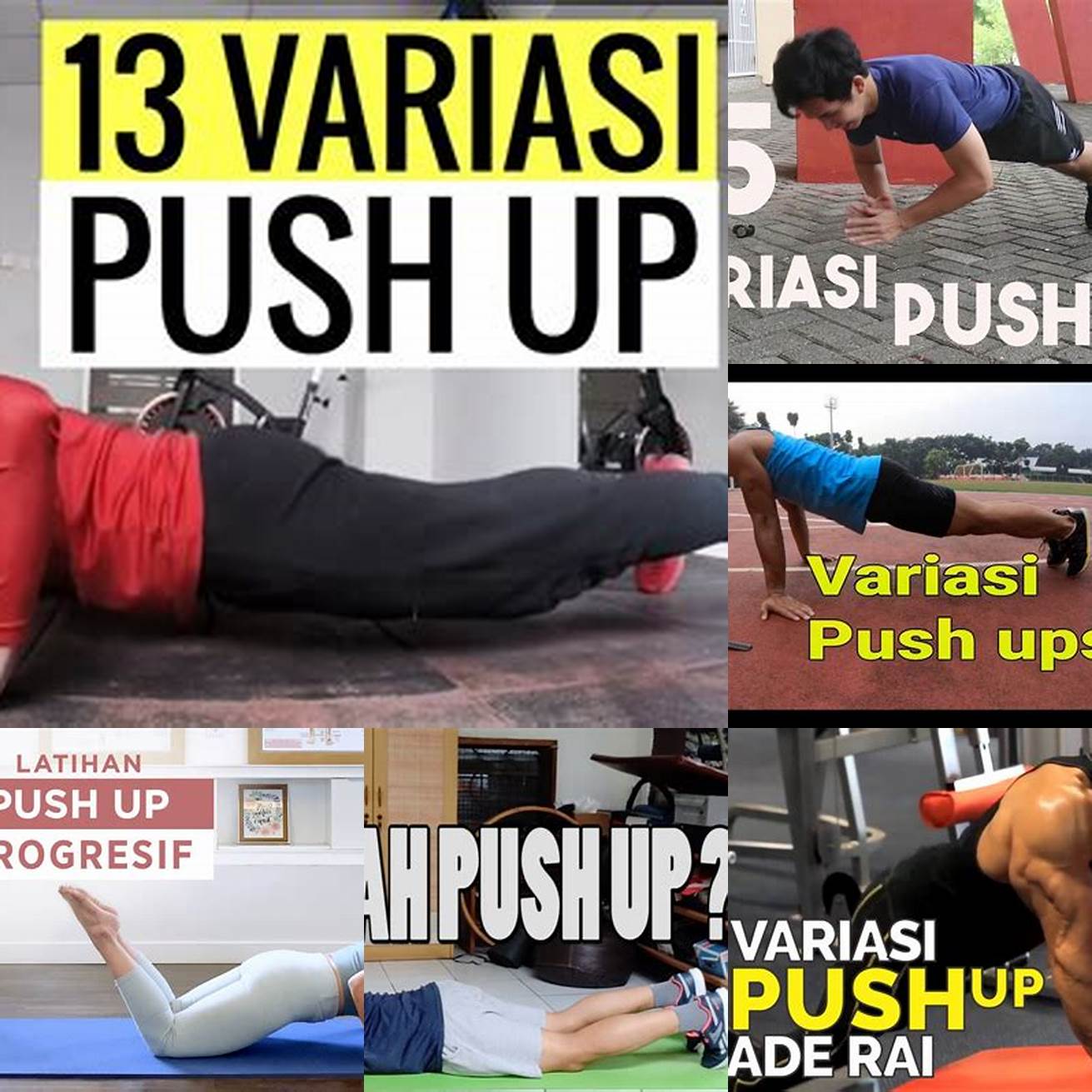 Lakukan variasi gerakan push up