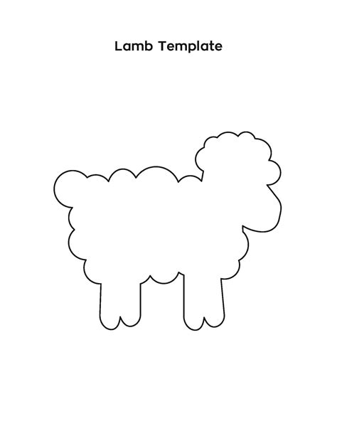 Lamb Outline Printable