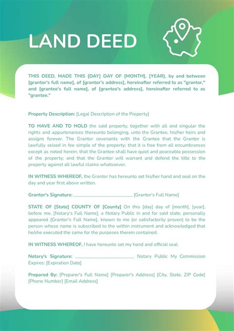 Land Deed Template