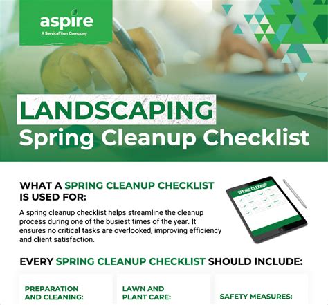 Landscaping Spring Clean Up Checklist Template