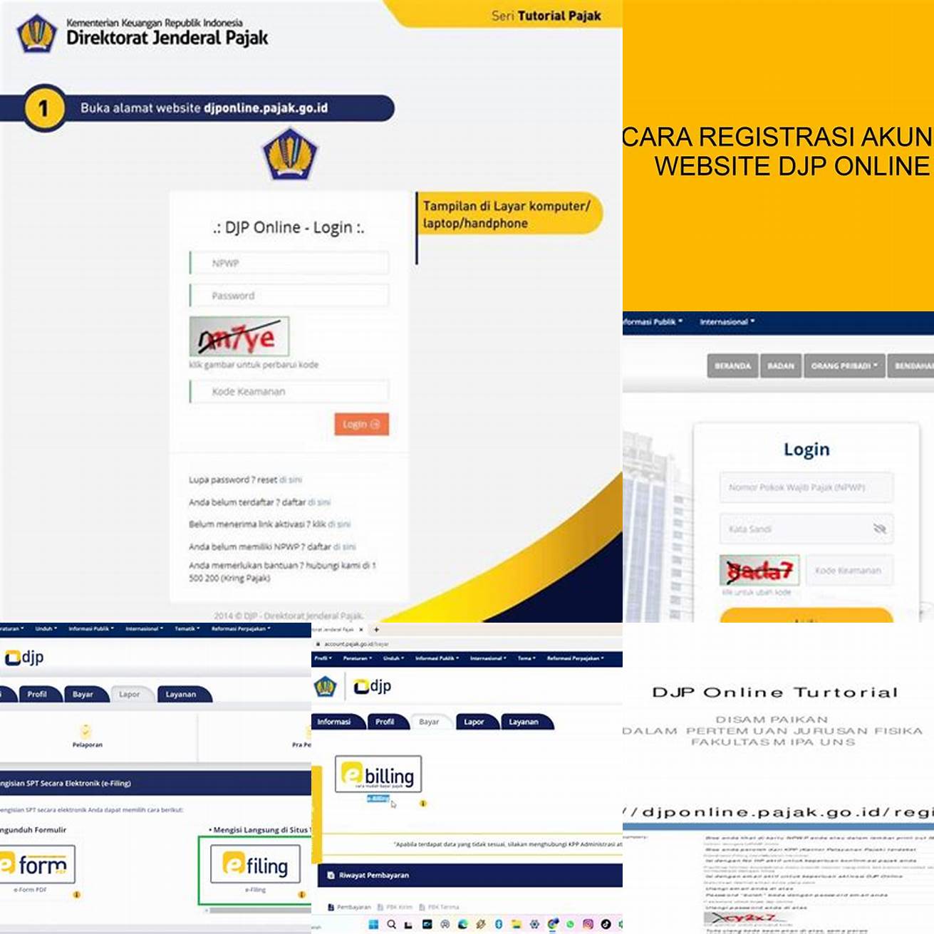 Langkah 1 Buka situs DJP Online
