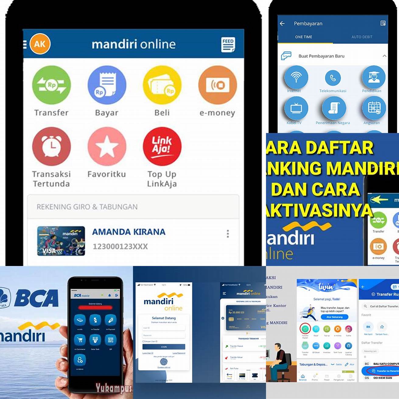 Langkah pertama buka aplikasi M Banking Mandiri di smartphone Anda