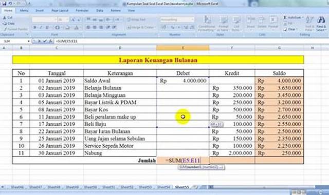 Langkah-Langkah Membuat Laporan Keuangan Pribadi dengan Excel
