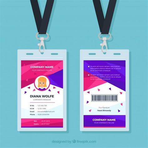 Lanyard Card Template