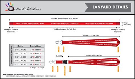 Lanyard Size Template