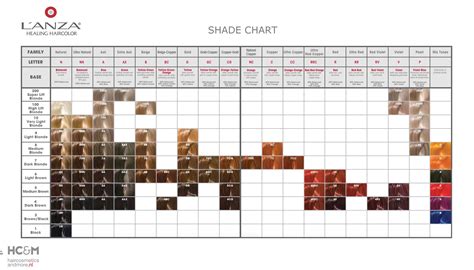 Lanza Hair Color Chart