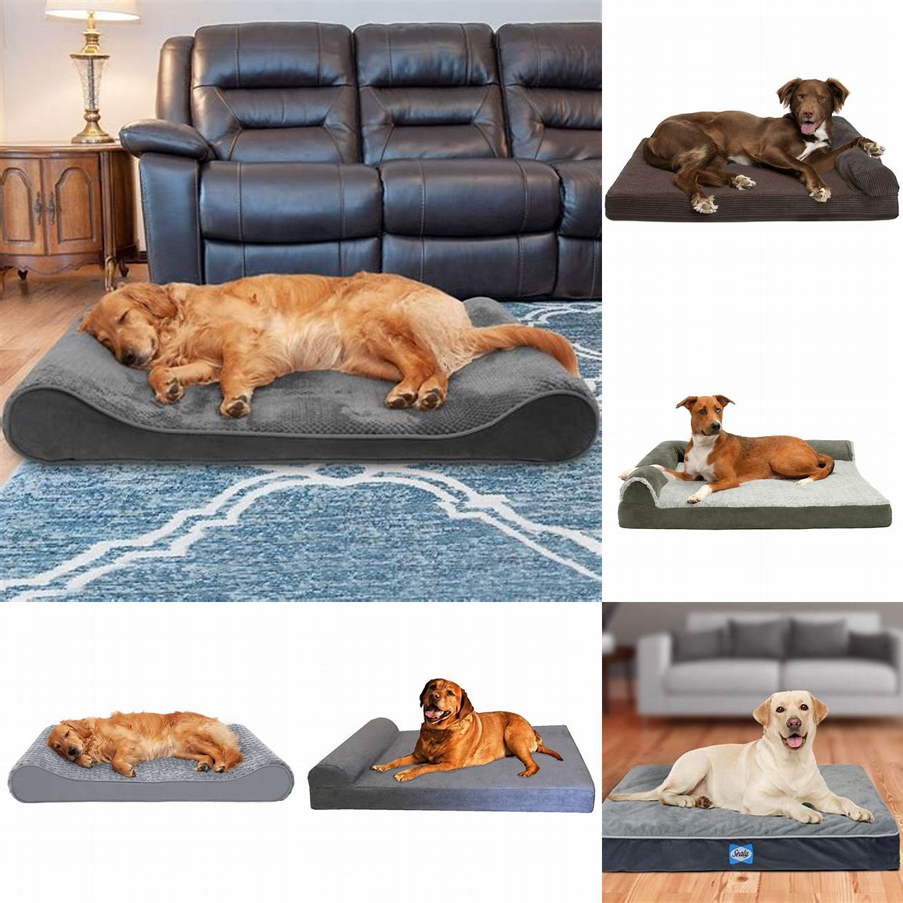 Large Dog Bed with Cooling Gel