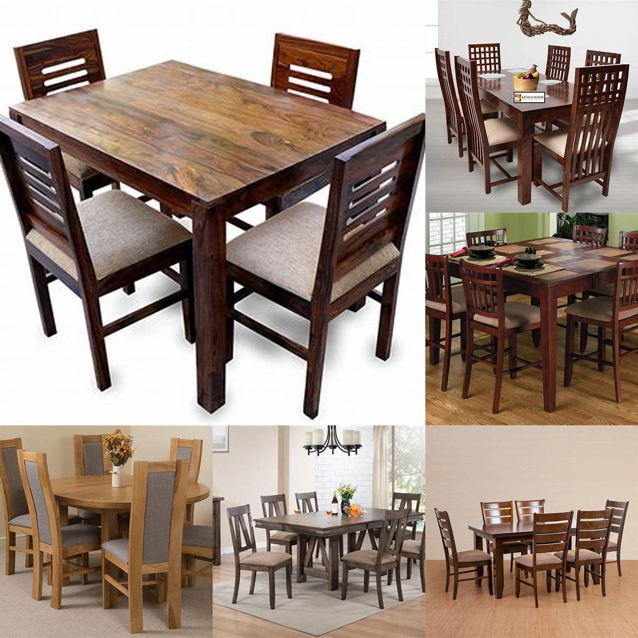 Large wooden table with comfortable chairs