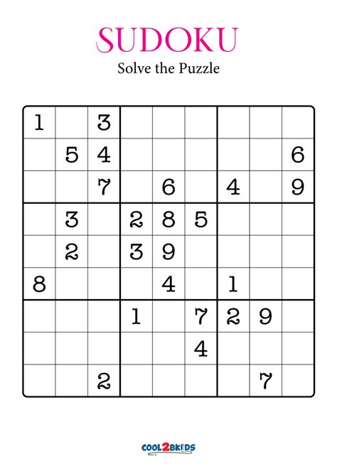 Large Printable Sudoku