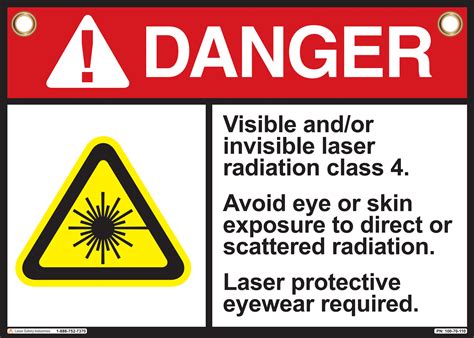 Laser safety sign