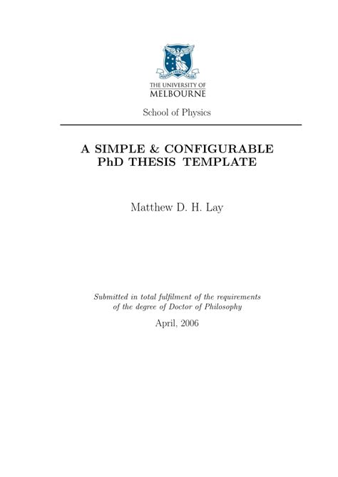 Latex Dissertation Template