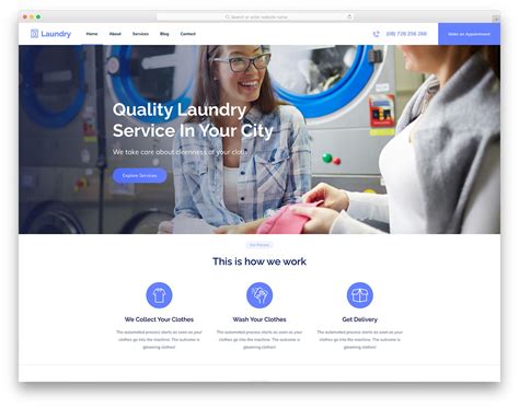 Laundry Website Template