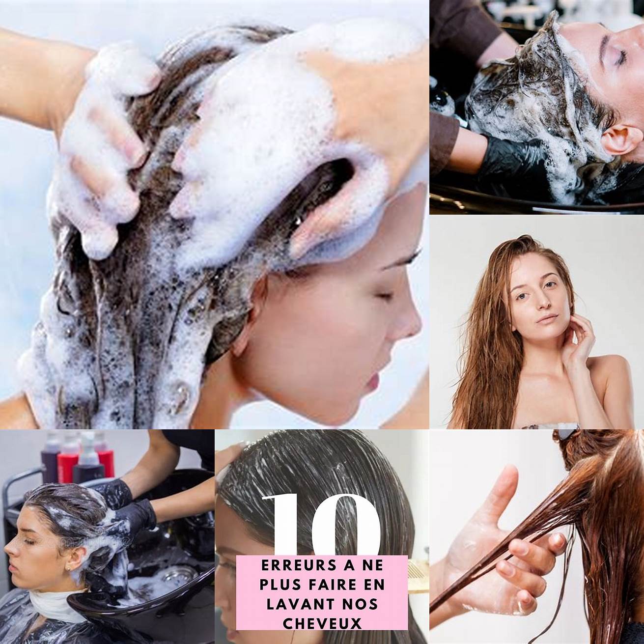 Laver les cheveux et appliquer un produit coiffant
