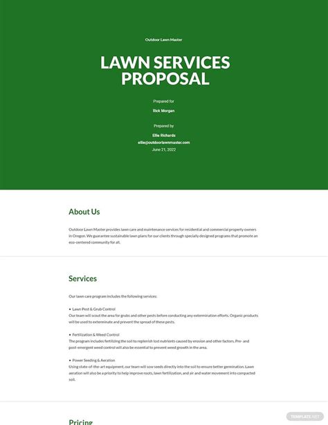 Lawn Care Proposal Template