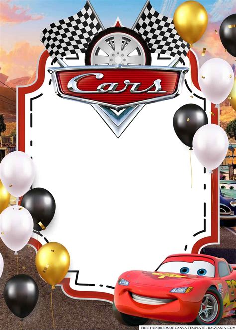 Layout Blank Cars Invitation Template