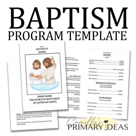 Lds Baptism Program Template Free
