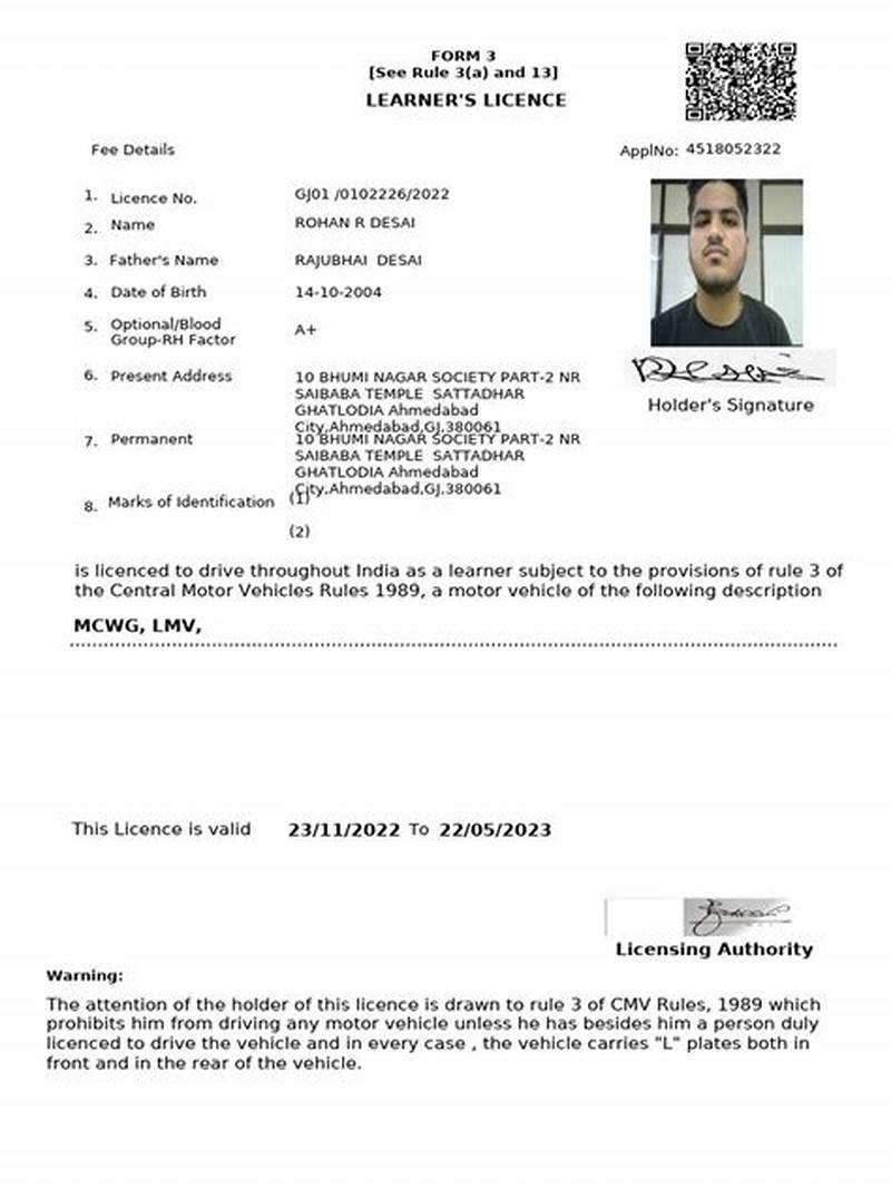 Learning License Form