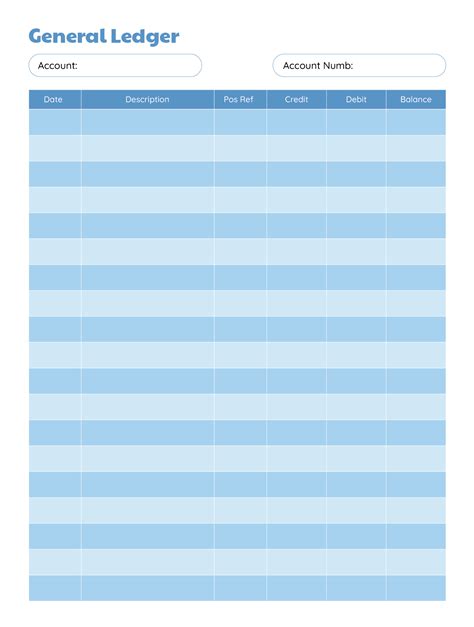 Ledger Sheet Template