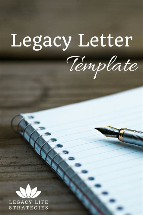 Legacy Letter Template