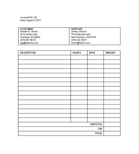Legal Billing Template