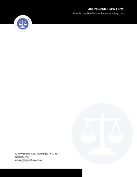 Legal Firm Letterhead Template