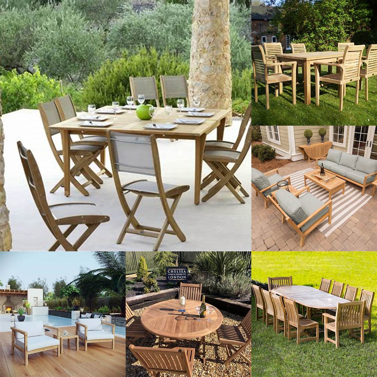 Les Jardins Teak Outdoor Furniture Set