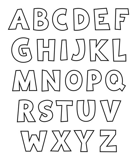 Letter Outlines Printable