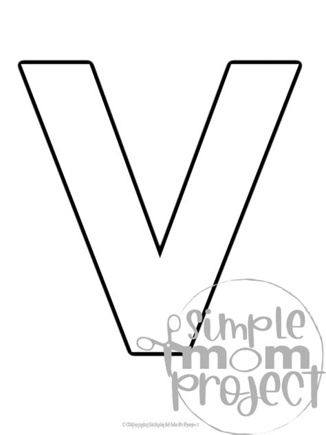 Letter V Template