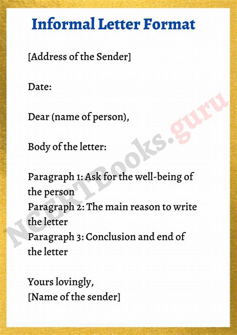 Letter Writing Pattern Informal