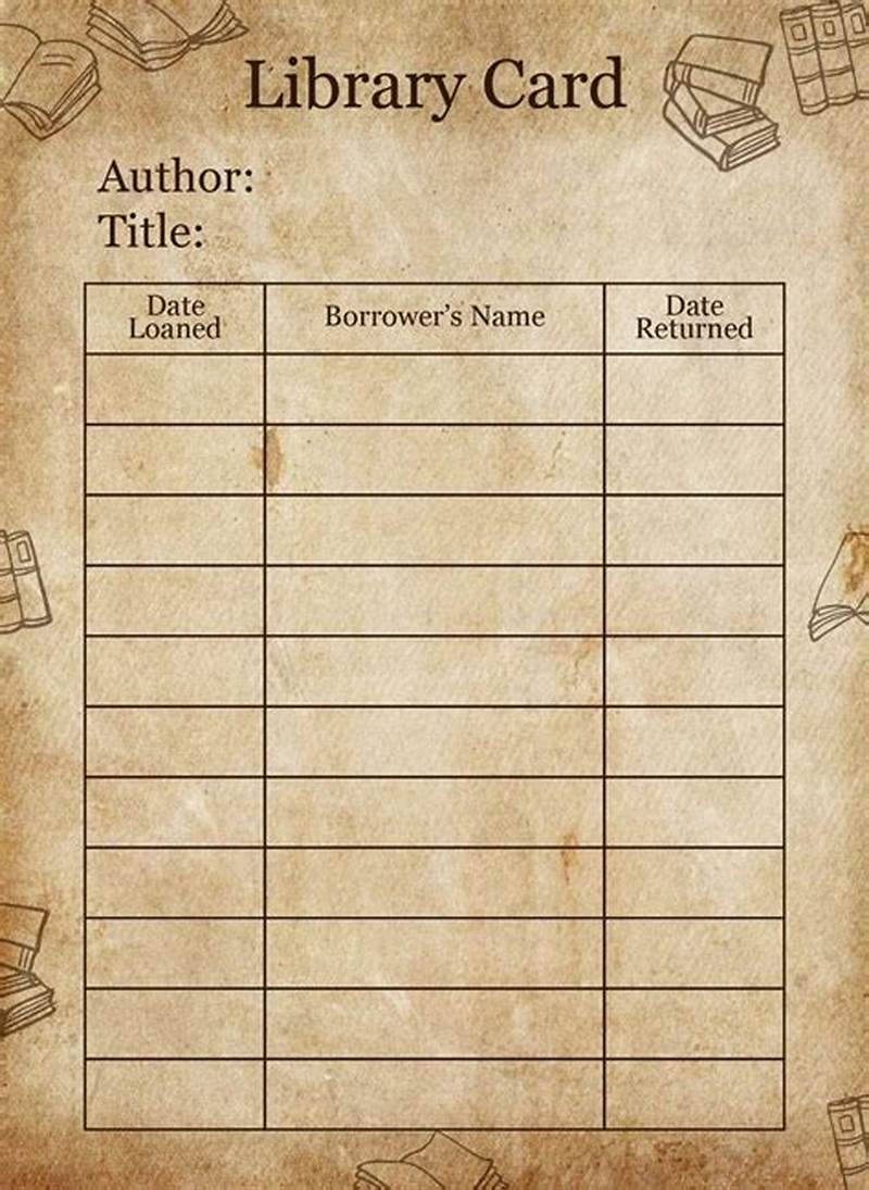 Library Card Printable