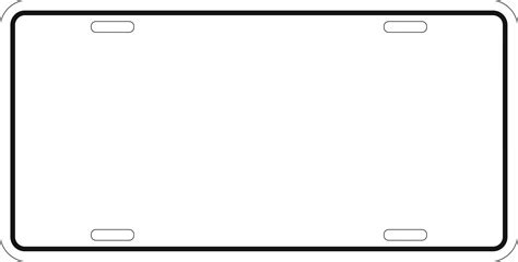 Licence Plate Template Printable