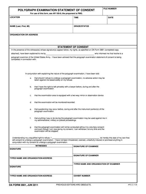 Lie Detector Test Results Template