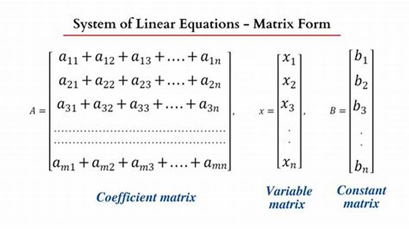 Linear System In Matrix Form