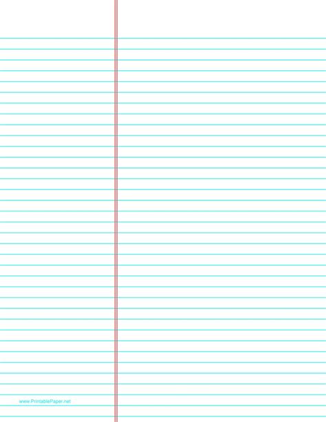 Lined Writing Paper Printable Free