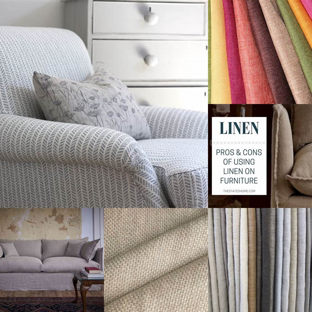 Linen - Linen upholstery is lightweight and breathable making it a good choice for those who live in warmer climates