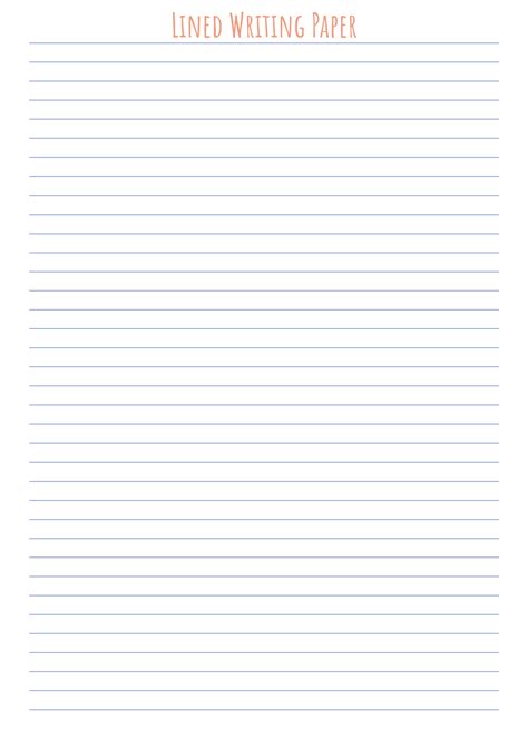 Lines Writing Paper Template