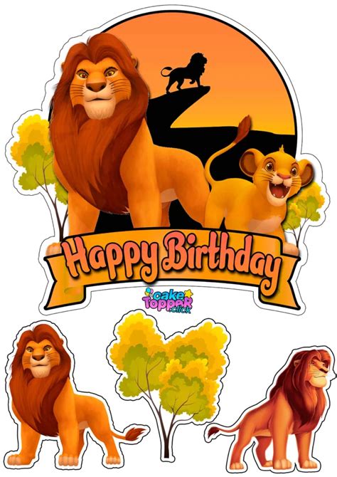 Lion Cake Topper Printable