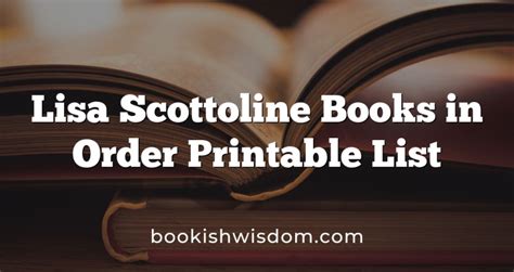 Lisa Scottoline Books In Order Printable List