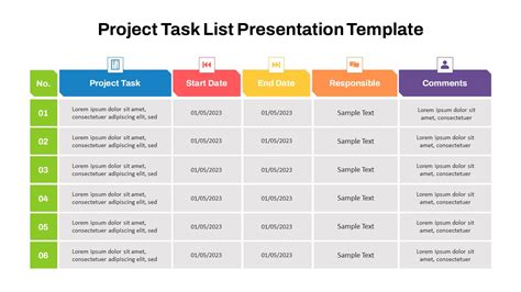 List Powerpoint Template