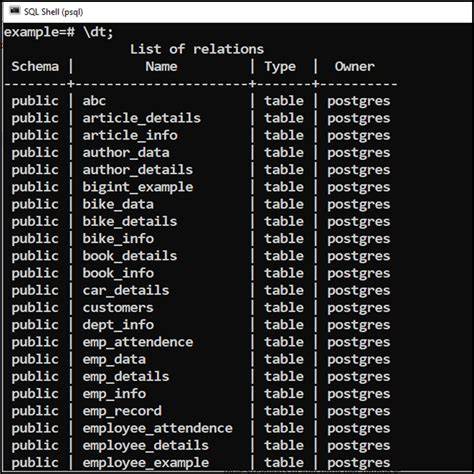 List all sequences in a Postgres db 81 with SQL