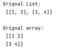 List of lists into numpy array