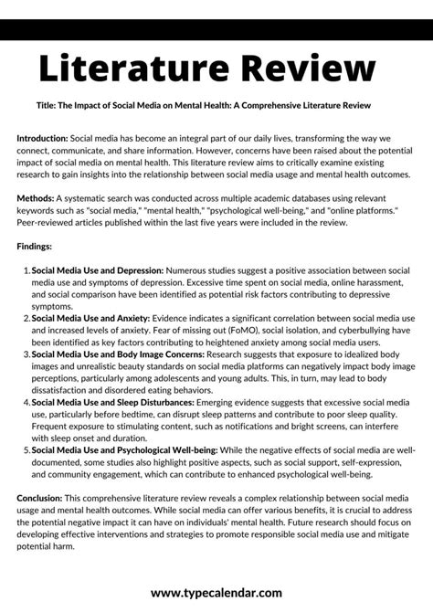 Lit Review Template