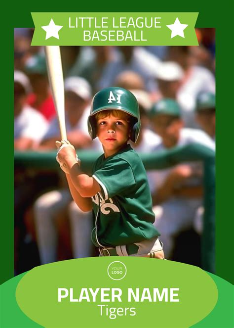 Little League Baseball Card Template