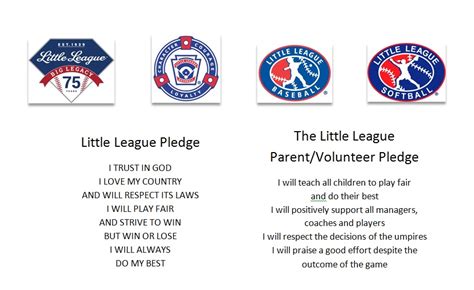 Little League Pledge Printable