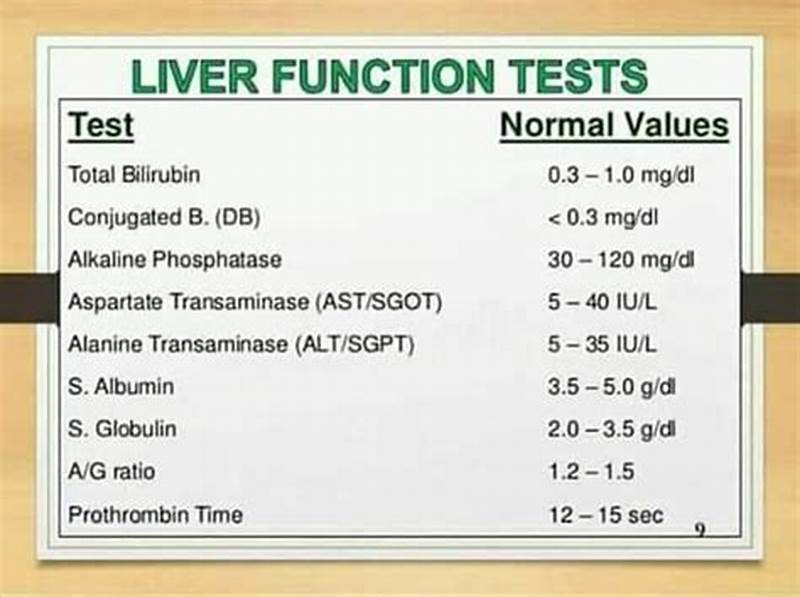 Liver Function Test Normal Range Chart