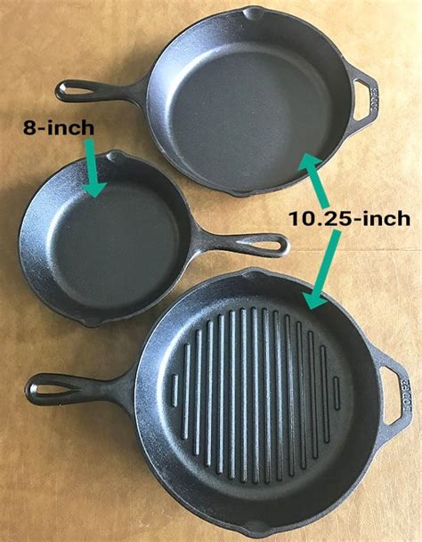 Lodge Cast Iron Size Chart