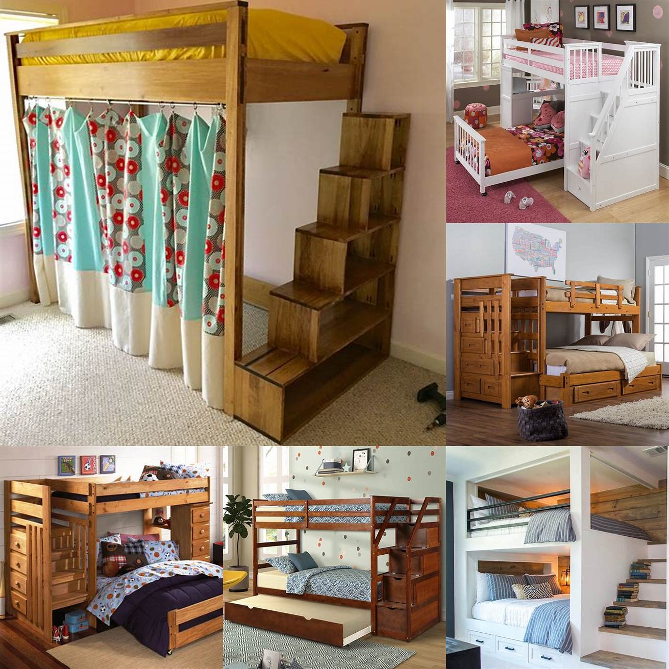 Loft Bunk Bed with Stairs