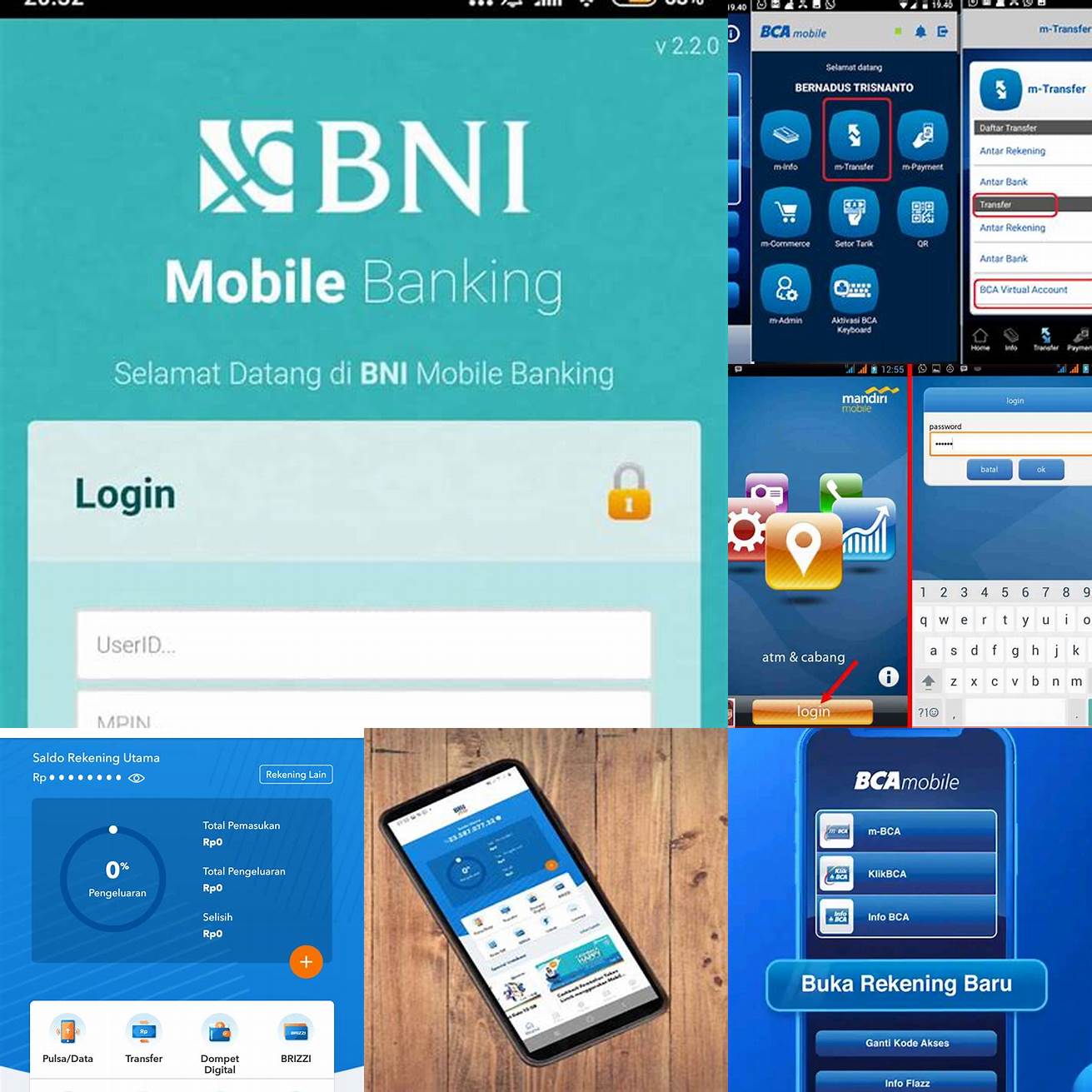 Login ke aplikasi mobile banking dengan menggunakan PIN yang telah dibuat